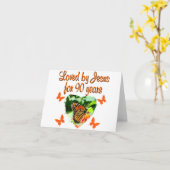 90. BUTTERFLY BIRTHDAY KARTE (Gelbe Blume)