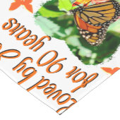 90. BUTTERFLY BIRTHDAY KURZER TISCHLÄUFER (Ecke)