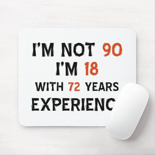 90. coole Geburtstagsentwürfe Mousepad (Mit Mouse)