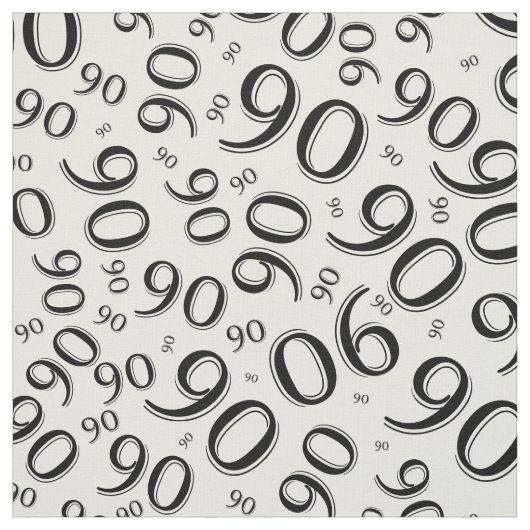 90. Cooles Zahl-Muster Schwarzweiss-90 Stoff (Muster)