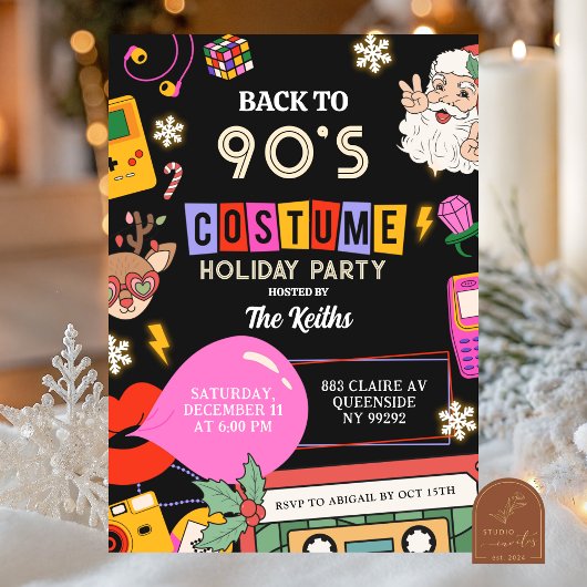 90 Costume Holiday party Invitation Einladung