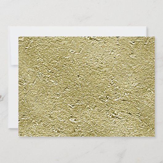 90. Custom Foto White and Gold Einladung (Rückseite)