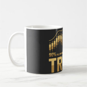 90% dem Lärm folgen, 10% dem Trend - Trading Minds Kaffeetasse
