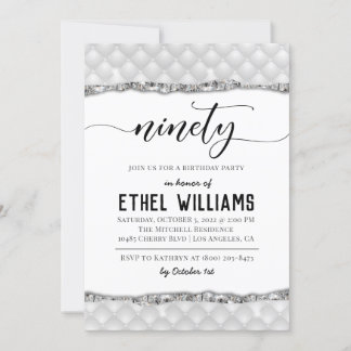 90 Diamond Geburtstagseinladung Einladung