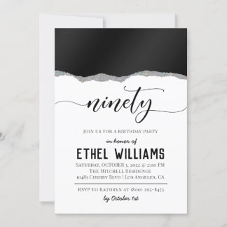 90 Diamond Geburtstagseinladung Einladung