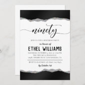 90 Diamond Geburtstagseinladung Einladung (Vorne/Hinten)