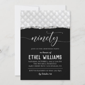 90 Diamond Geburtstagseinladung Einladung