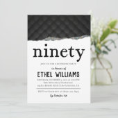 90 Diamond Geburtstagseinladung Einladung (Stehend Vorderseite)