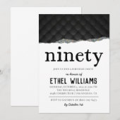 90 Diamond Geburtstagseinladung Einladung (Vorne/Hinten)