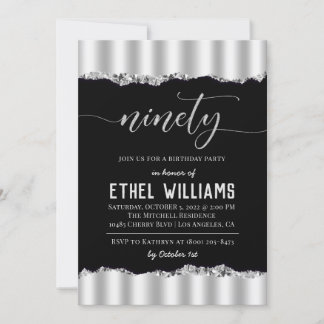 90 Diamond Geburtstagseinladung Einladung