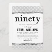 90 Diamond Geburtstagseinladung Einladung (Vorne/Hinten)