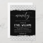 90 Diamond Geburtstagseinladung Einladung (Vorne/Hinten)