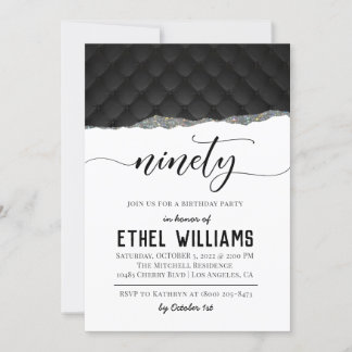 90 Diamond Geburtstagseinladung Einladung