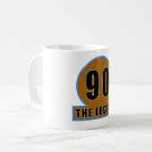 90 die Legenden-Geburtstags-Entwürfe Kaffeetasse (Vorderseite Links)