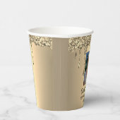 90. Elegante goldene Geburtstagsfeier Pappbecher (Rechts)