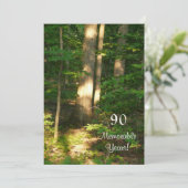 90 Erinnerungsjahre/Geburtstagsfeier Einladung (Stehend Vorderseite)