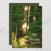 90 Erinnerungsjahre/Geburtstagsfeier Einladung (Vorne/Hinten)