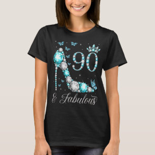 90 & Fabulous 90 Years Old 90 th Birthday Queen T-Shirt