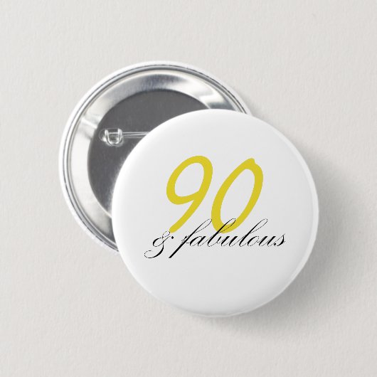 90 & Fabulous Button (Vorne & Hinten)