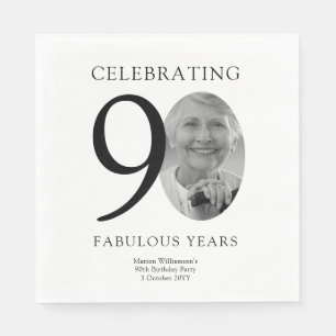 90 Fabulous Years 90. Geburtstag Serviette