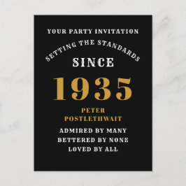 90. Geburtstag 1935 Black Gold Postkarte