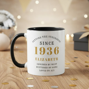 90. Geburtstag 1936 Namen hinzufügen Elegant Tasse