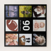 90. Geburtstag 90 Foto Collage Typ Mann schwarz Puzzle (Horizontal)