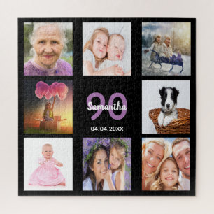 90. Geburtstag 90 Foto schwarze Frau Collage Puzzle