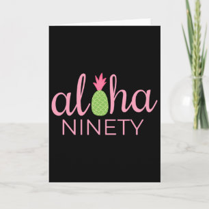 90. Geburtstag Aloha Beach Tropischer Urlaub Party Karte
