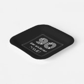 90. Geburtstag — Art Deco Inspiriert Aussehen "90" Pappteller (Gewinkelt)