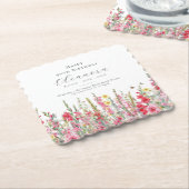 90. Geburtstag August Birth Blume Custom Untersetzer (angewinkelt)