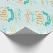 90. Geburtstag besser mit Alter Geschenkpapier (Ecke)