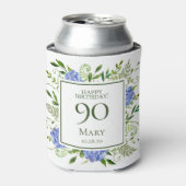 90. Geburtstag Blue Hydrangeas Dosenkühler (Kanne Vorderseite)