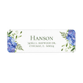 90. Geburtstag Blue Hydrangeas-Rücksendeadresse