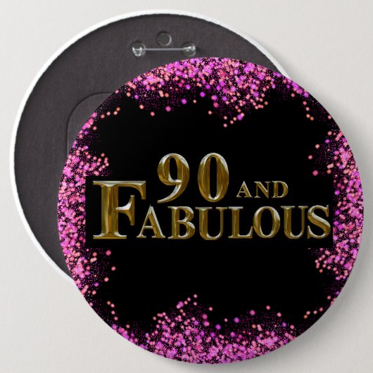 90. Geburtstag Button (Vorne & Hinten)