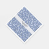 90. Geburtstag Cooles Zahlenmuster Blau/Weiß Serviette (Ecke)