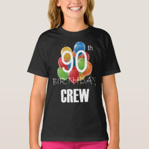 90. Geburtstag Crew 90 Party Crew Group Girl T-Shirt