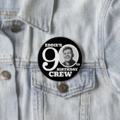 90. Geburtstag Crew benutzerdefiniertes Foto und N Button (Beispiel)