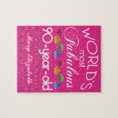 90. Geburtstag das meiste fabelhafte bunte Puzzle (Horizontal)