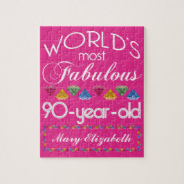 90. Geburtstag das meiste fabelhafte bunte Puzzle