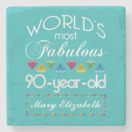 90. Geburtstag der meiste fabelhafte bunte Steinuntersetzer