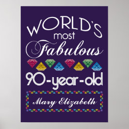 90. Geburtstag Die prächtigsten farbenfrohen Edels Poster