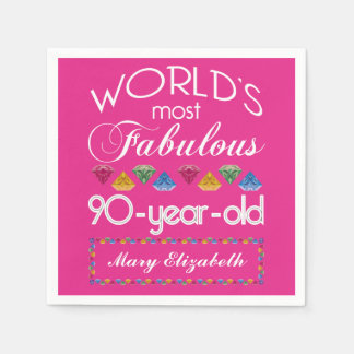 90. Geburtstag Die prächtigsten farbenfrohen Edels Serviette