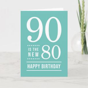 90. Geburtstag Editable Color 90 ist die neue 80 Karte