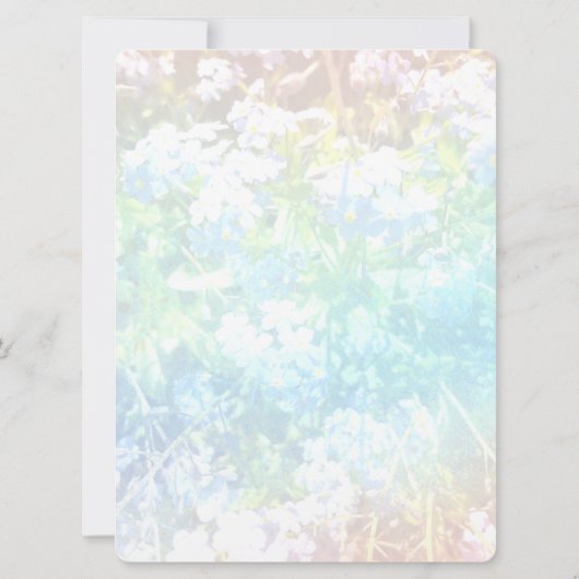 90. Geburtstag Einladung wilde Blume (Rückseite)