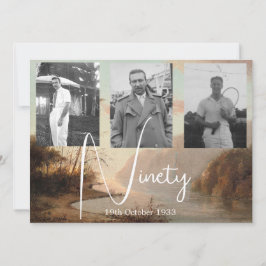 90. Geburtstag Einladung zum Tropischen Foto