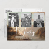 90. Geburtstag Einladung zum Tropischen Foto Postkarte (Vorne/Hinten)