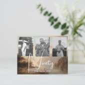 90. Geburtstag Einladung zum Tropischen Foto Postkarte (Stehend Vorderseite)