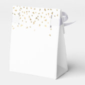 90. Geburtstag Elegant Gold Confetti White Geschenkschachtel (Rückseite)