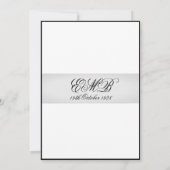 90. Geburtstag Eleganter Single Foto Geburtstag Einladung (Rückseite)